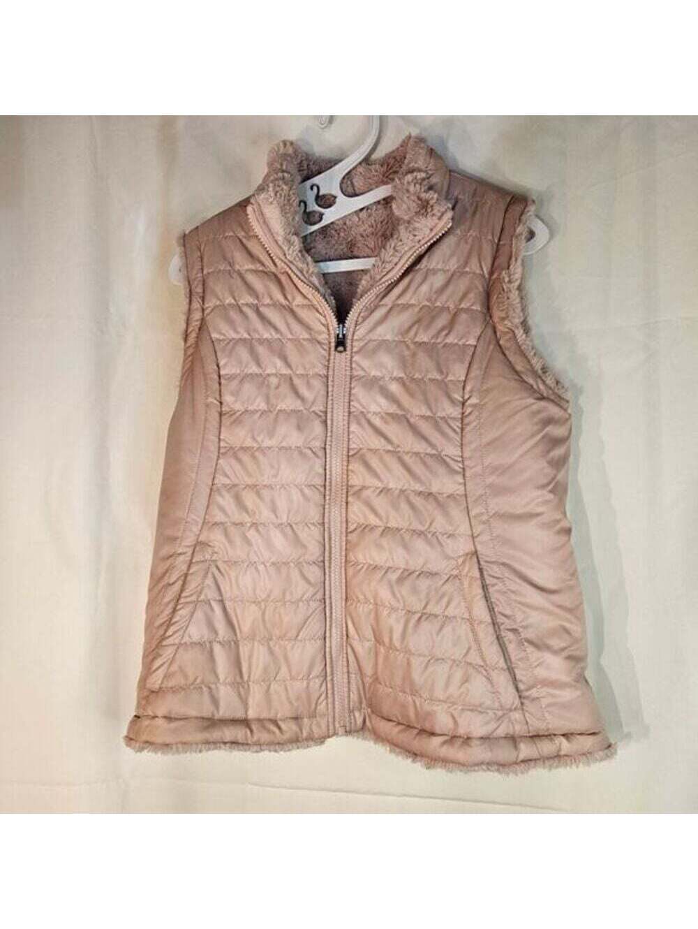 Nicole Miller, Faux Fur Reversible Vest, Size Medium